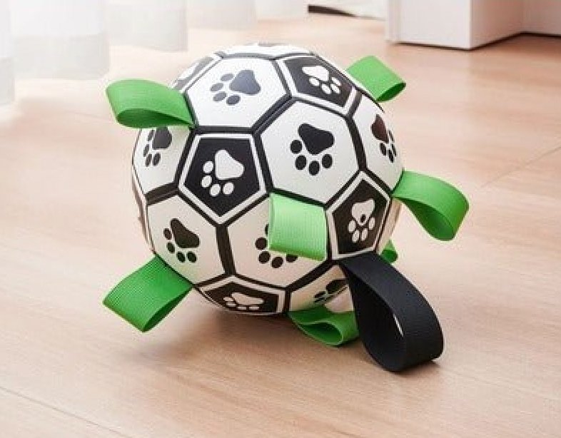 DogSoccerBall™ - Ballon pour chien de foot avec accroches - wafmania